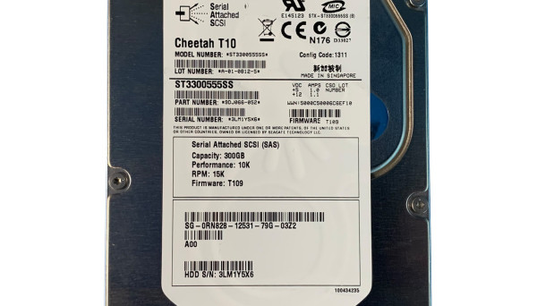9DJ066-052 SAS (300GB/15K/3.0Gbps) Cheetah T10