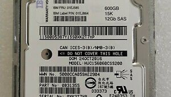 01EJ717 2.5 SAS Storwize V5030 600GB 15K
