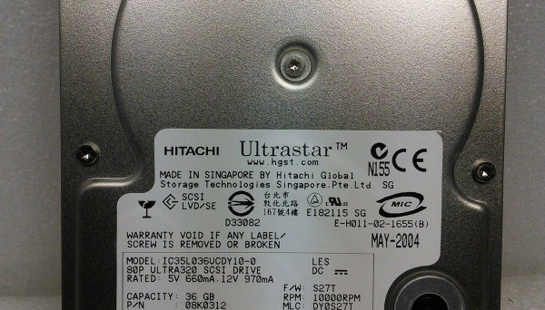 IC35L036UCDY10-0 36GB 80-Pin U320 10K SCSI Ultrastar