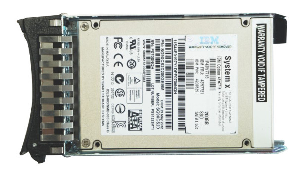 43W7721 2.5in MLC HS SSD 200GB SATA