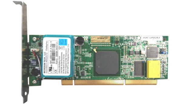 AOC-LPZCR3 256Mb BBU 0-Channel RAID 50 SATA/SAS/SCSI LP PCI-X RAID i80321