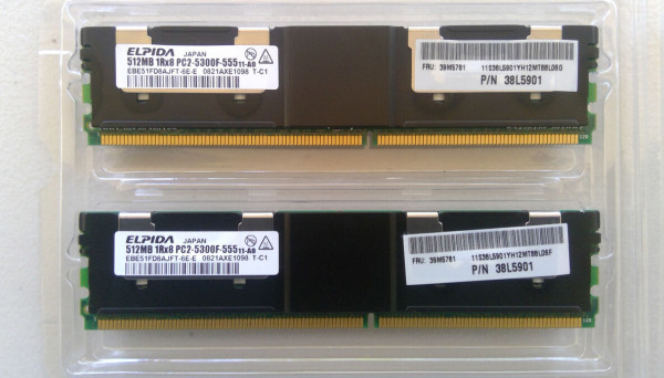 38L6040 x3755) 667MHz ECC DDR SDRAM RDIMM (x3655, 512MB PC5300