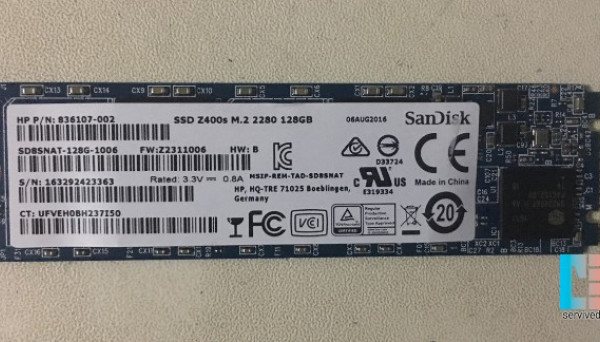861334-001 Drive 2280 128GB Solid State Z400s M.2