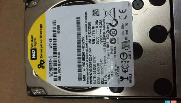 WD6001BKHG 6Gb/s SAS SFF 600Gb 10K