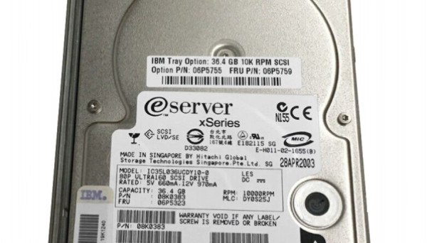 06P5755 10K Hot-Swap 36Gb Ultra160