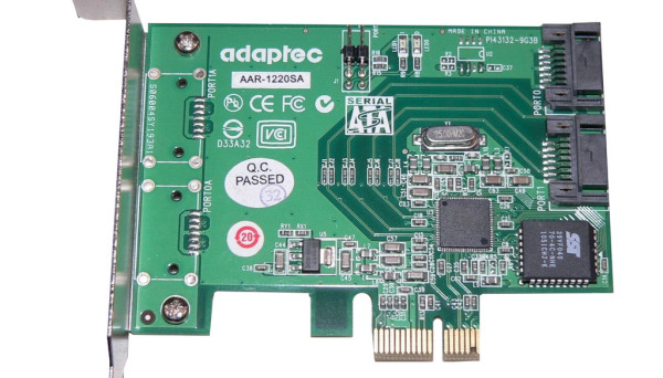 AAR-1220SA 0/1/JBOD Single PCI-E x1, 2xSATA-II 300, RAID RAID 1220SA