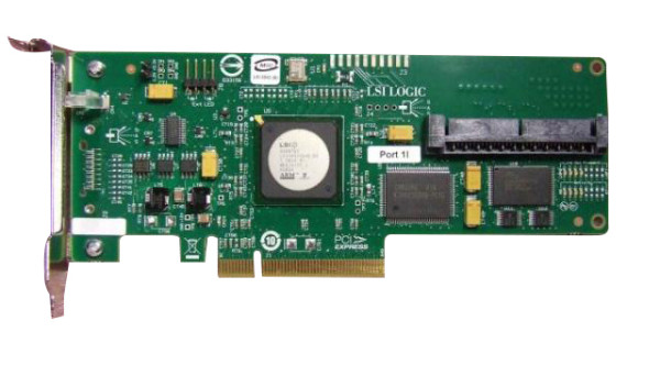 447101-002 PCI-E8x SAS LSISAS1064E Int-1SFF8484 (32-pin) 4xSAS/SATA RAID10 U300 LP  SC40GE