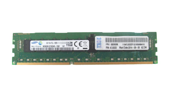 47J0222Y PC3-12800 DDR3-1600MHz ECC Reg 1.35V LV 8GB 1R
