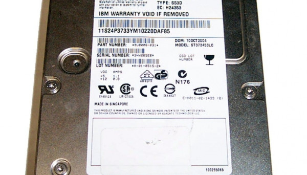 S53D073 TotalStorage Hot-Swap 15K 73Gb Ultra320