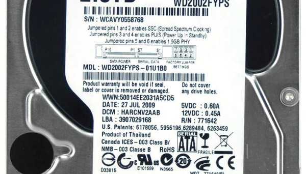 WD2002FYPS SATA 6Gb/s 3.5