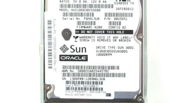 390-0487-02 2.5" 10k SAS 6Gb/s 16MB Sun 300GB
