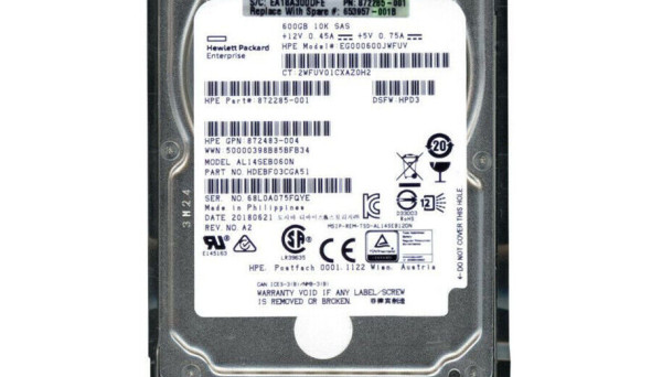 EG000600JWFUV SAS DP 12G 2,5