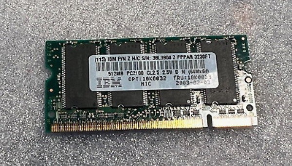 38L3904 DDR 266MHz PC-2100 Sodimm 512MB PC2100