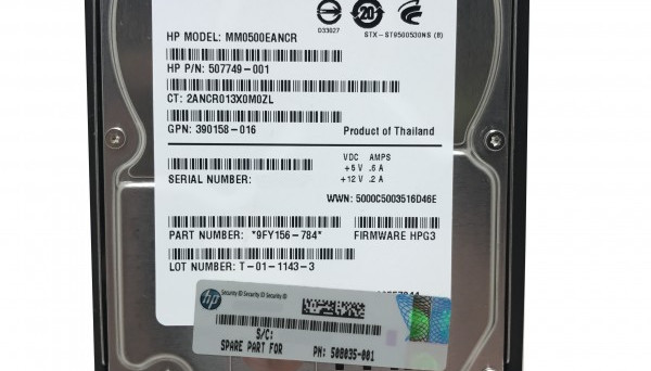 MM0500EANCR 3G 500Gb 7.2K SFF SATA