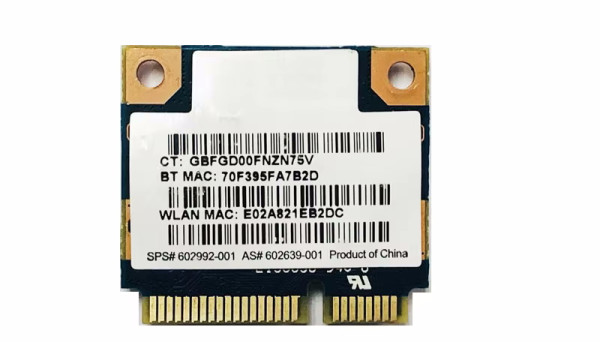 602992-001 Card WIFI+Bluetooth Combo 802.11N Wireless