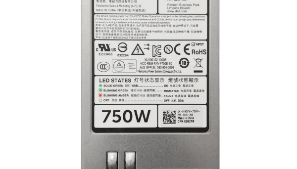 06W2PW T320 750W 80 Plus Platinum   DELL POWEREDGE R820 R720 R620 R520 T620 T420  