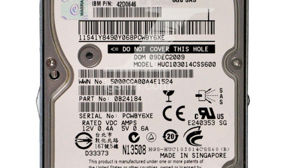 43D0632 10K RPM SAS 6G Hot-Swap HDD 146GB 2.5in