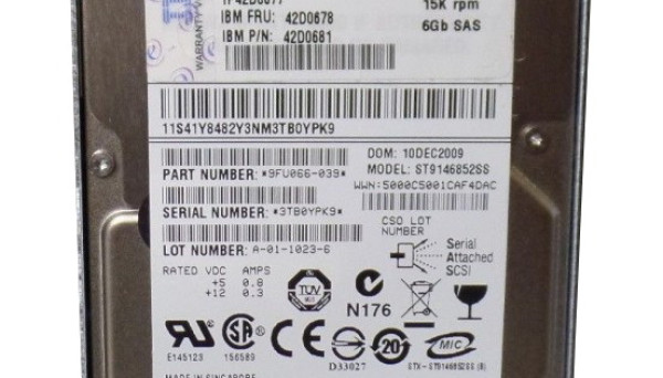 42D0681 15K 6G  SAS 146GB 2.5
