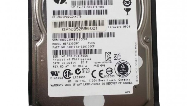 MBF2300RC SAS DP 6G 2,5